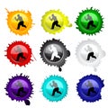 Paintball glass buttons for your design Royalty Free Stock Photo