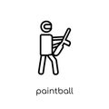 Paintball icon. Trendy modern flat linear vector Paintball icon