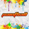 Paintball lettering - colorful banner Royalty Free Stock Photo