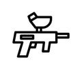 paintball line icon illustration vector graphic