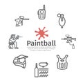 Paintball banner. Vector signs for web graphics. Royalty Free Stock Photo