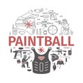 Paintball banner. Vector illustration Royalty Free Stock Photo
