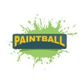 Paintball logo. Emblem for military extreme sports game. Royalty Free Stock Photo