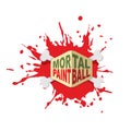 Paintball logo. Emblem for military extreme sports game. Royalty Free Stock Photo