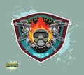 Paintball logo. paintball guns. paintball mask Royalty Free Stock Photo