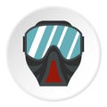 Paintball mask icon circle