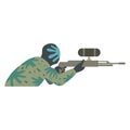Paintball player flat icon