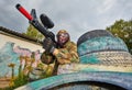 Paintball player Royalty Free Stock Photo