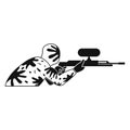 Paintball player simple icon