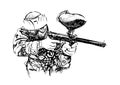 Paintball player - Stock Illustration