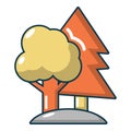 Paintball playing field icon, cartoon style