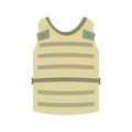 Paintball protective vest flat icon