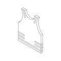 Paintball protective vest icon, isometric 3d style