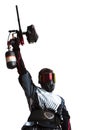 Paintball shooter holding a gun Royalty Free Stock Photo