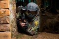 Paintball sniper ready for shooting