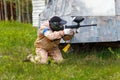 Paintball in summer Royalty Free Stock Photo
