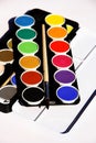 Paintbox on white background