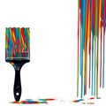 Paintbrush Candy-Cane Colors Royalty Free Stock Photo