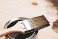 Paintbrush on the can Royalty Free Stock Photo