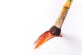 Paintbrush with oil paint stoke Royalty Free Stock Photo