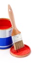 Paintbrush and paint can Royalty Free Stock Photo