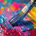 A paintbrush that paints emotions onto a canvas Royalty Free Stock Photo