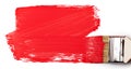 Paintbrush with red paint Royalty Free Stock Photo