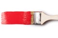 Paintbrush with red paint Royalty Free Stock Photo