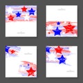 Paintbrush Square Background for American Memorial Day
