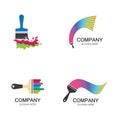 Paintbrush symbol illustration vector Royalty Free Stock Photo