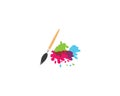 Paintbrush symbol illustration Royalty Free Stock Photo