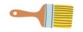 Paintbrush with yellow bristle tool Royalty Free Stock Photo