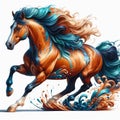 paintcolor, horse running Royalty Free Stock Photo