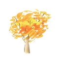 Painted abstract tree symbol. Royalty Free Stock Photo