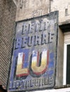 Painted advertisement for the biscuit factory Lu de Nantes