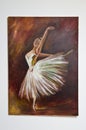 Painted artwork - ballet dancer woman Royalty Free Stock Photo