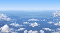 Painted background of bright blue sky above the clouds Royalty Free Stock Photo