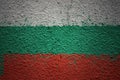 painted big national flag of bulgaria on a massive old cracked wall Royalty Free Stock Photo