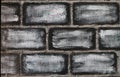 Painted Black and white mold decorate on cement board