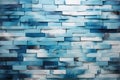 Painted blue bricks in a chalk art style, light teal