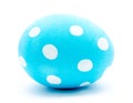 Painted blue easter egg isolated Royalty Free Stock Photo