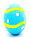 Painted blue easter egg isolated Royalty Free Stock Photo
