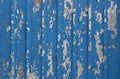 Painted blue flaked corrugated metal sheet Royalty Free Stock Photo