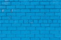 Painted brick wall in blue paint texture stone background Royalty Free Stock Photo