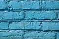 Painted brick wall sky blue background Royalty Free Stock Photo