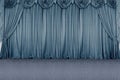 Backdrop crumpled fabric texture, curtained background. Royalty Free Stock Photo