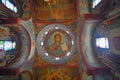 Painted ceiling of Russian Orthodox church Royalty Free Stock Photo