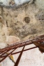 Painted ceiling in biclinium in Little Petra town