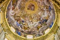 Painted ceiling of the Naples Duomo Royalty Free Stock Photo