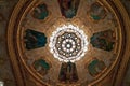 Painted ceiling at the Opera and Ballet Theater in Odessa.